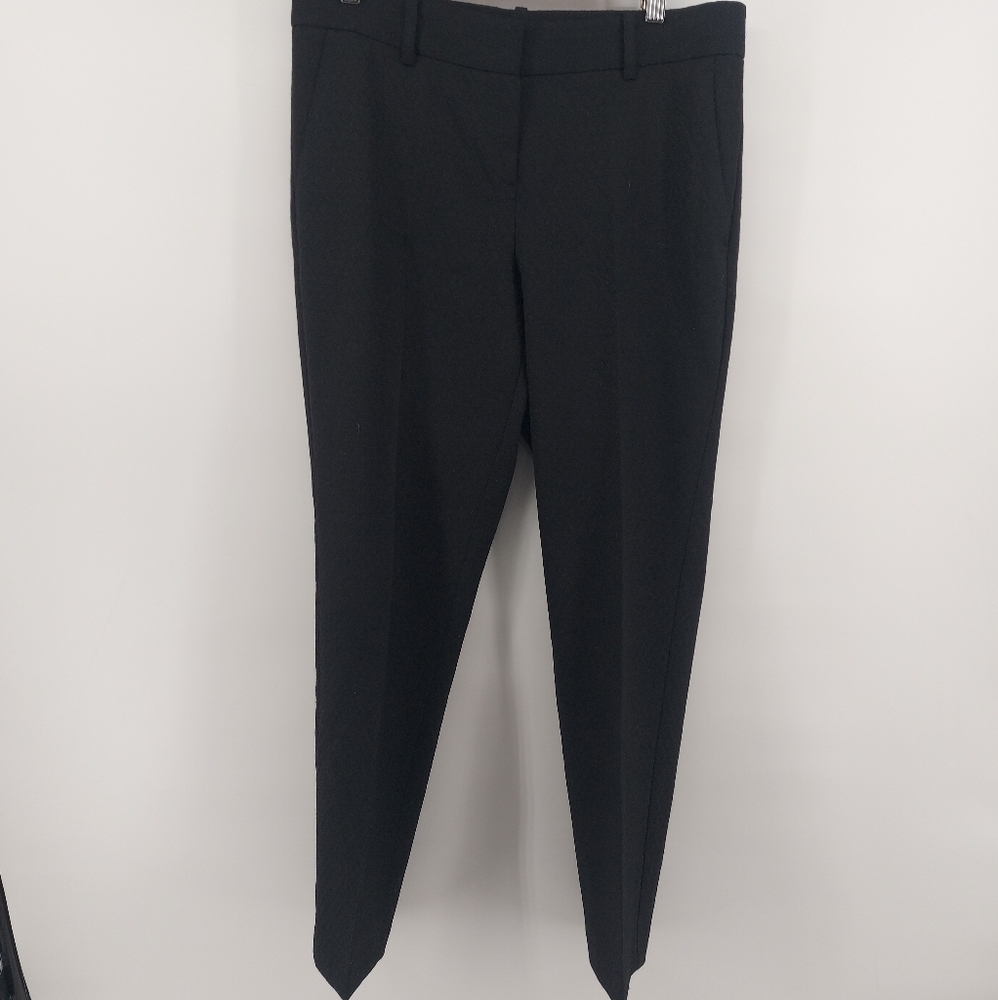Theory Wool Blend Stretch Pants Diamond Print Size 6